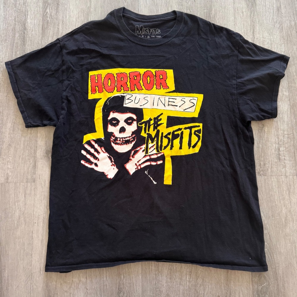 Misfits Horror Business Graphic T-Shirt Mens XL Black Punk Rock Band Tee